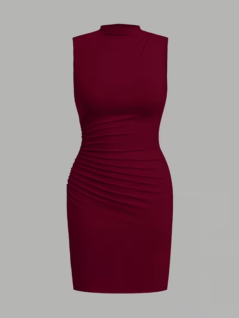 VESTIDO CUELLO TORTUGA CORTO ELEGANTE