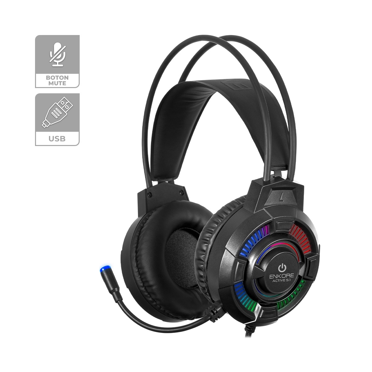 AURICULAR GAMER ACTIVE 5.1 EKHG 1004U - ENKORE
