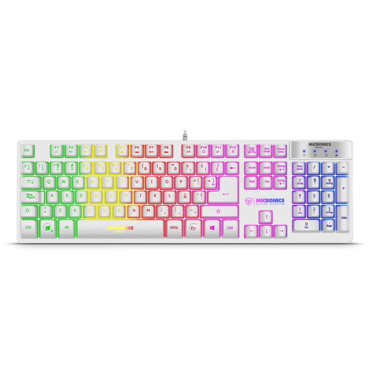TECLADO GAMER NEON MIC K709W - MICRONICS