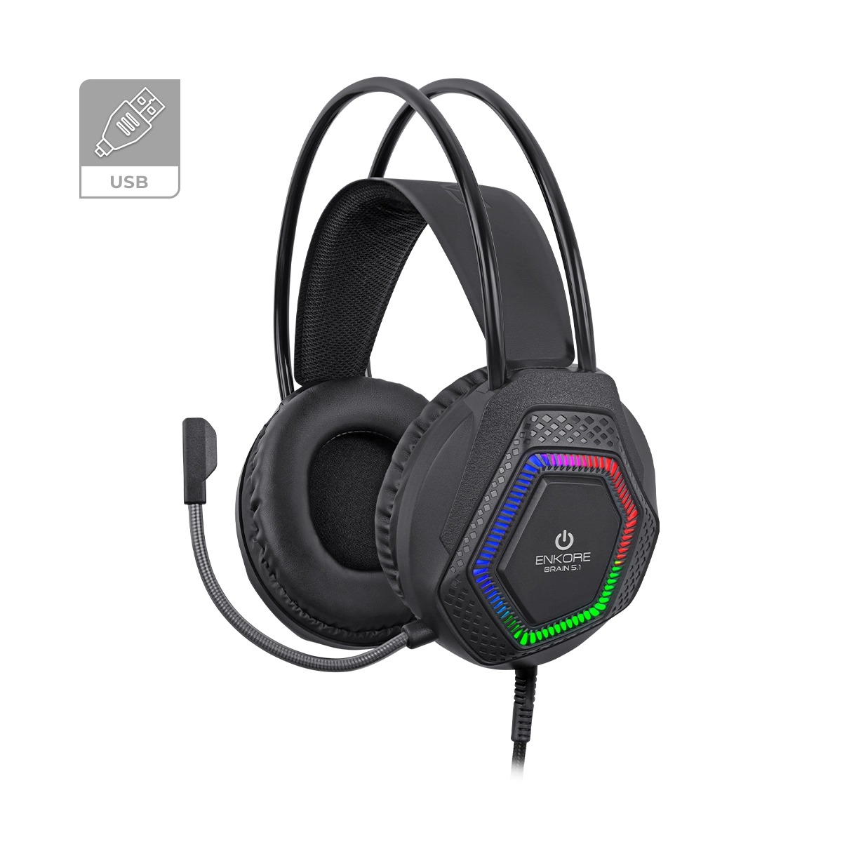 AURICULAR GAMER BRAIN 5.1 EKHG 1009U - ENKORE